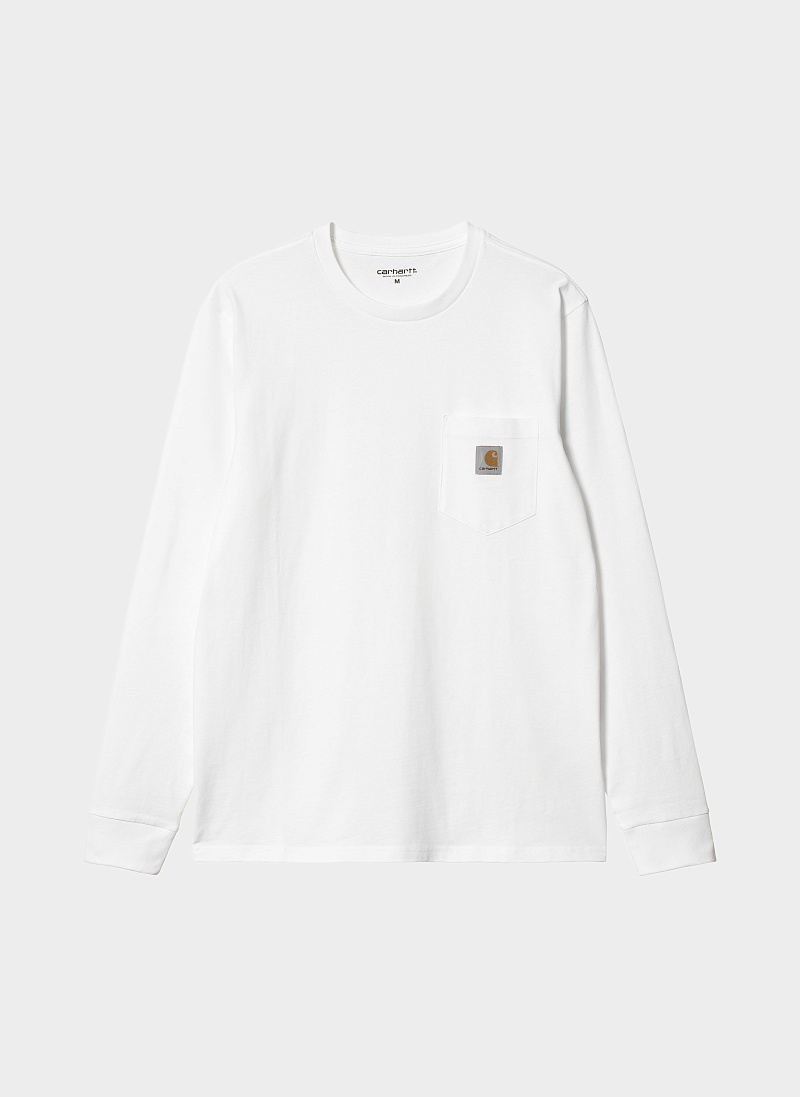 Лонгслив ‘L/S Pocket T-Shirt’ WHITE