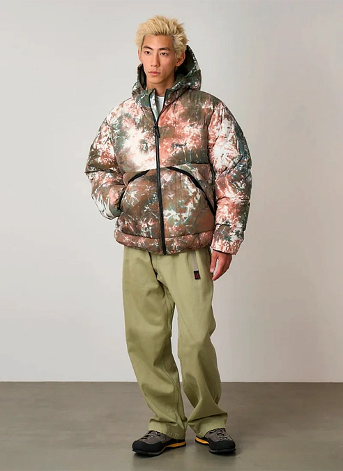 Пуховик Down Puffer Hooded Jacket Tie Dye