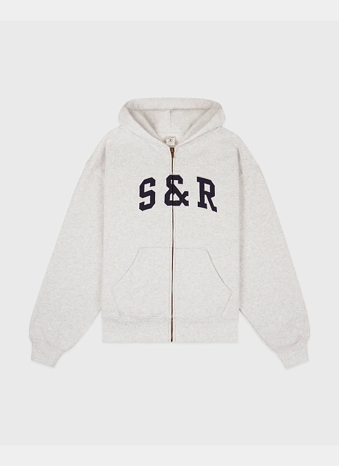 Худи на молнии S&R Ivy Zip Hoodie Heather Gray