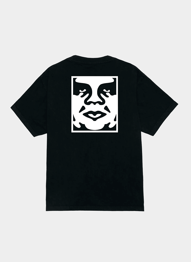 Футболка Obey Bold Icon Face Pigment True Vintage Black
