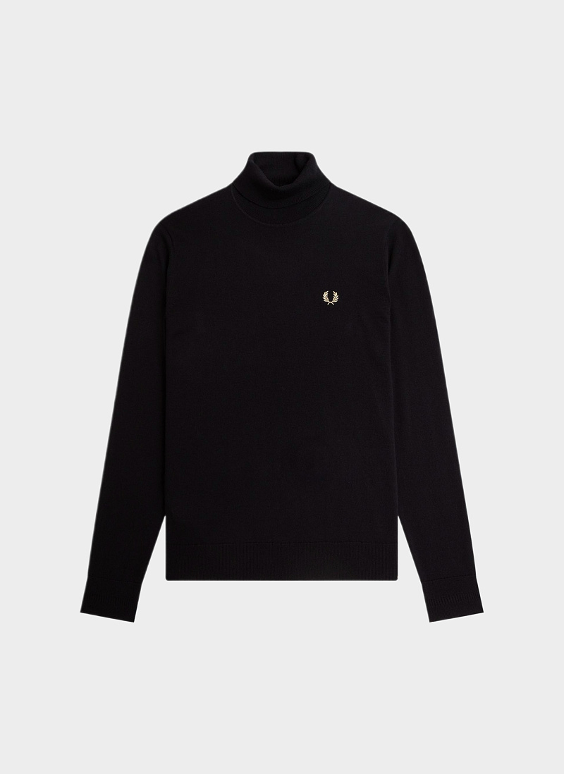 Свитер ‘Roll Neck Jumper’ Black / Dark Caramel