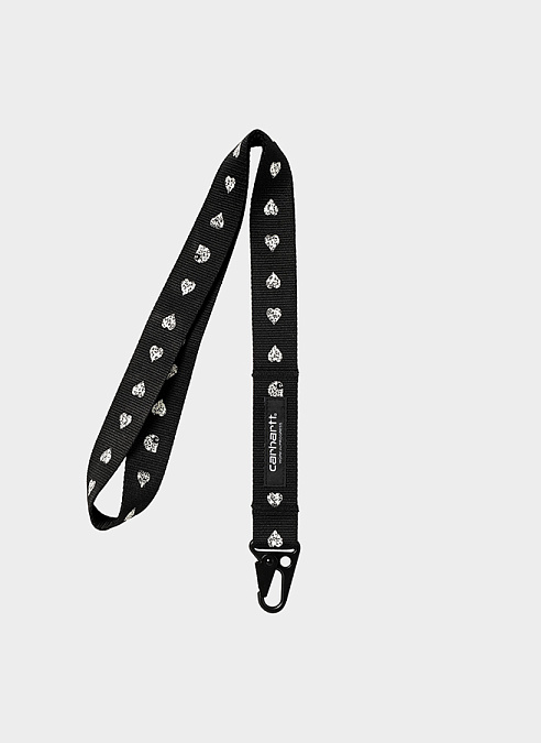 Ключница ‘Drewe Heart Stripe Keychain’ HEART C PINSTRIPE, BLACK / NATURAL