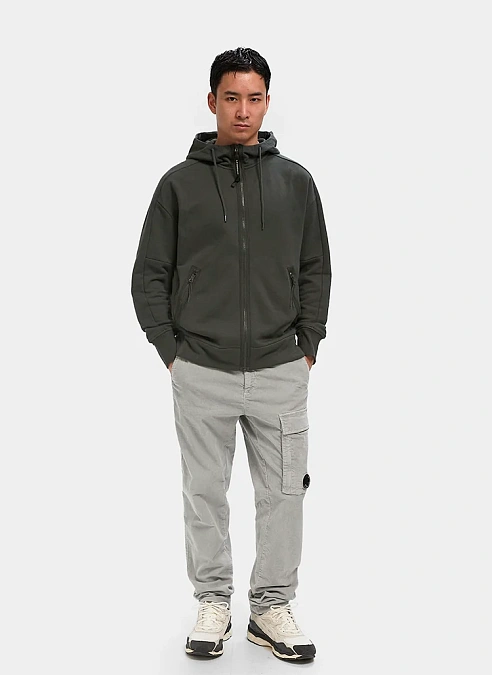 Худи на молнии Diagonal Raised Fleece Goggle Sweatshirt Dark  Shadow