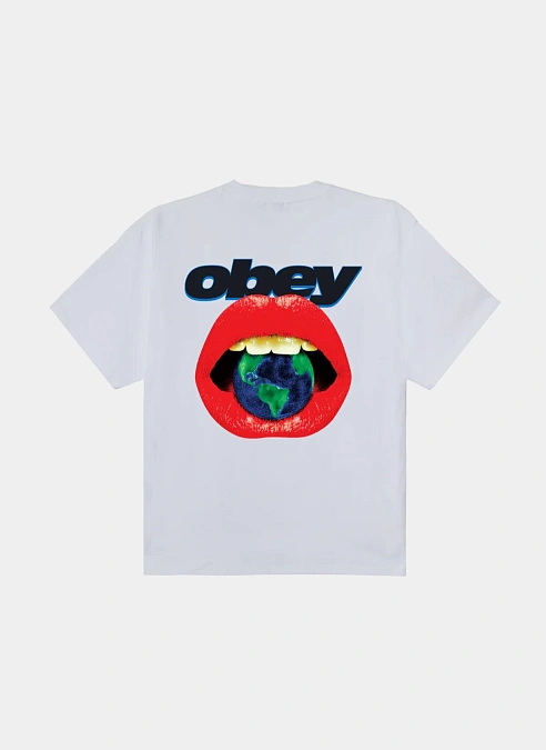Футболка Obey Lips White