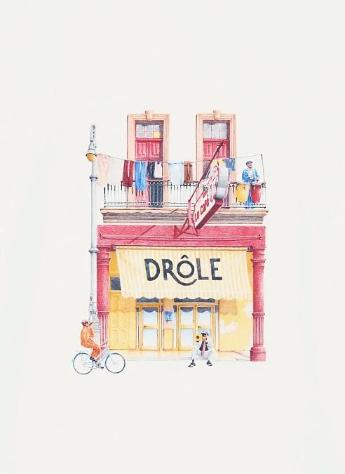 Футболка Drole Cafe Off White