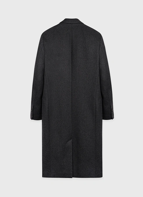 Пальто Signature Logo Structured Wool Coat Dark Grey