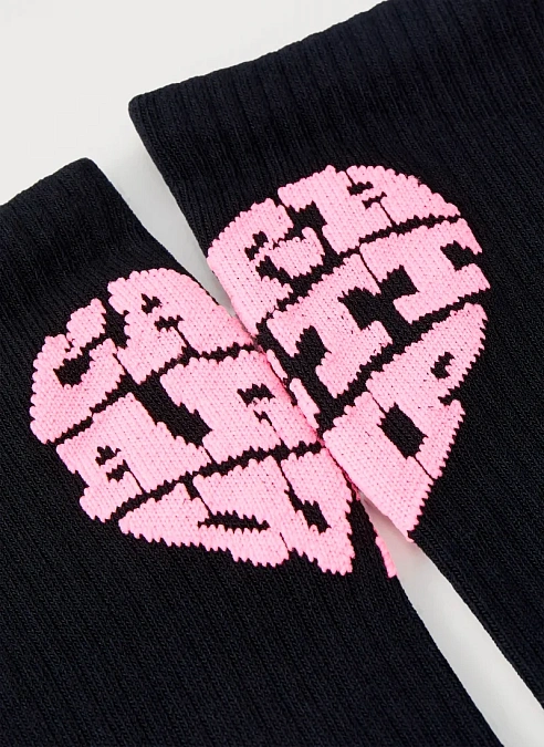 Носки ‘Heartbreaker Socks’ Black / Lumo Pink