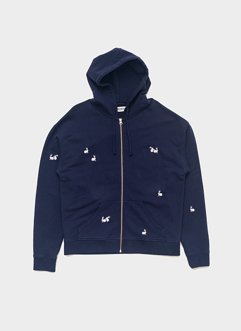 Худи на молнии Hare Tease Navy Blue