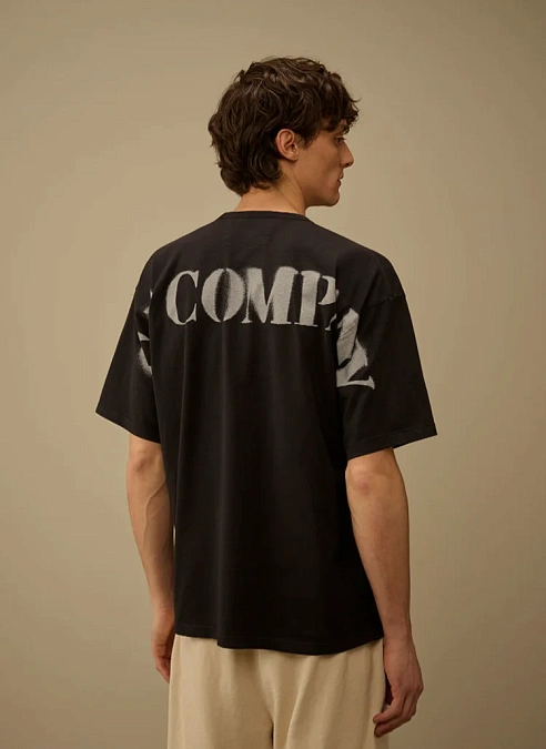 Футболка 24/1 Piquet Pigment Dyed Short Sleeve T-Shirt Black