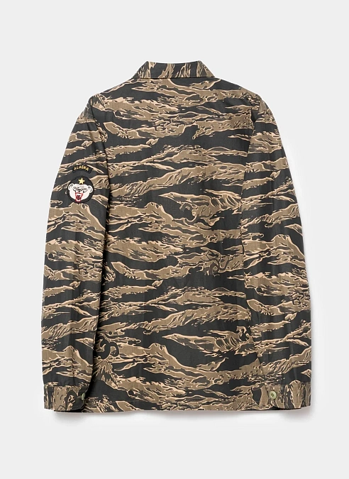 Рубашка Bonsai Tigerstripe L/S Utility Shirt  Mint Gold