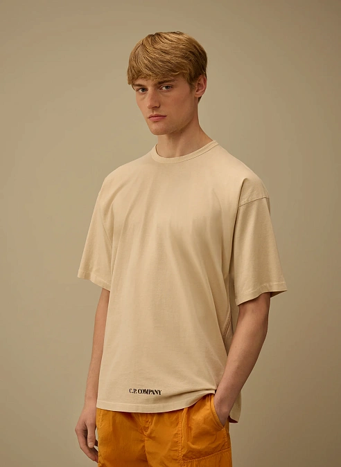 Футболка 24/1 Piquet Pigment Dyed Short Sleeve T-Shirt Frozen Dew