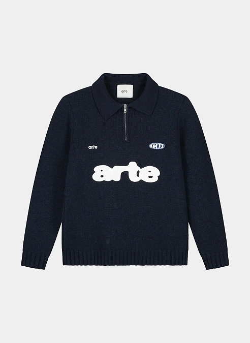 Джемпер Football Knit Polo Navy