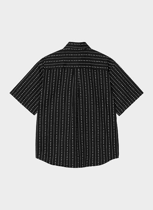 Рубашка ‘S/S Drewe Heart Stripe Shirt’ HEART C PINSTRIPE, BLACK / NATURAL