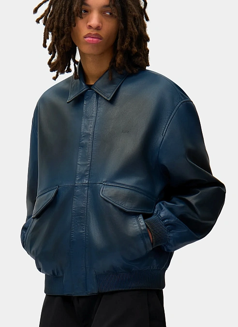 Бомбер Leather Fade Jacket Navy