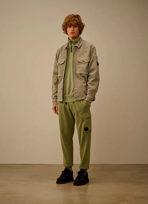 Свитшот Brushed and Emerized Diagonal Fleece Half Zip Sweatshirt Seagrass 