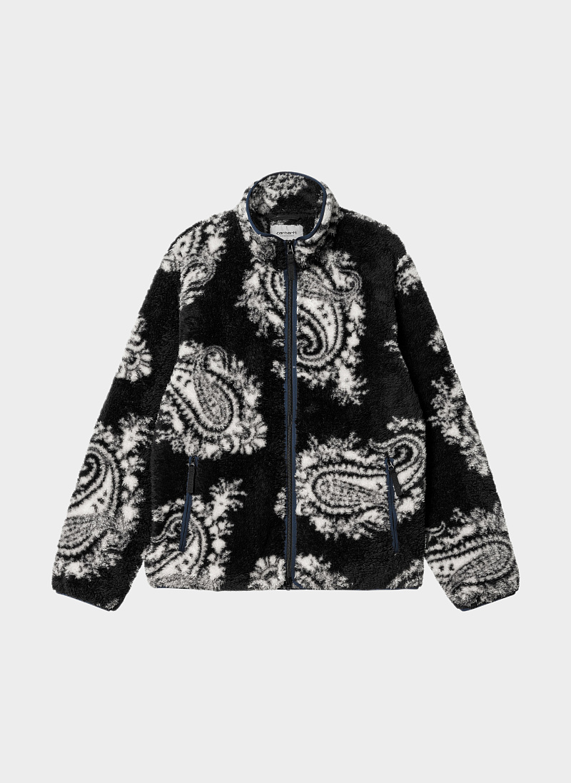 Куртка ‘Jebson Sweat Jacket’ Paisley Big Print, Black / Squid
