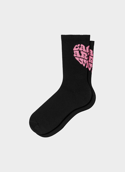 Носки ‘Heartbreaker Socks’ Black / Lumo Pink
