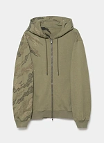 Худи на молнии Sashiko Bonsai Hooded Sweat  Olive