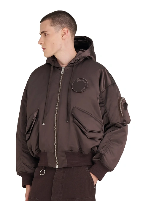 Бомбер Oversized Bomber Jacket Shale
