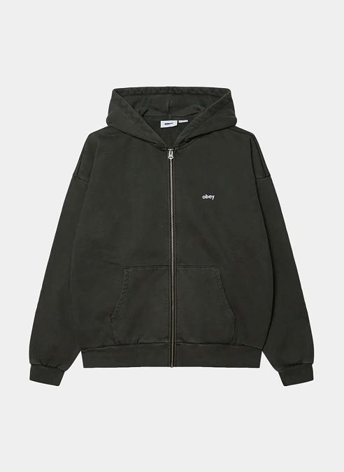 Худи на молнии Lowercase Pigment Zip Hood Pigment Pirate Black