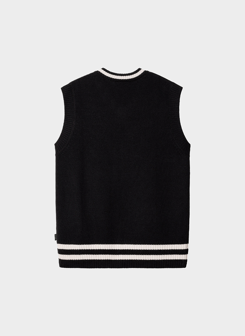Жилет 'Stanford Vest Sweater’ Black / Salt