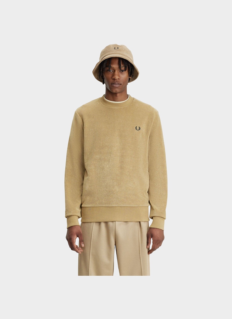 TOWELLING CREW NECK SWEATSHIRT