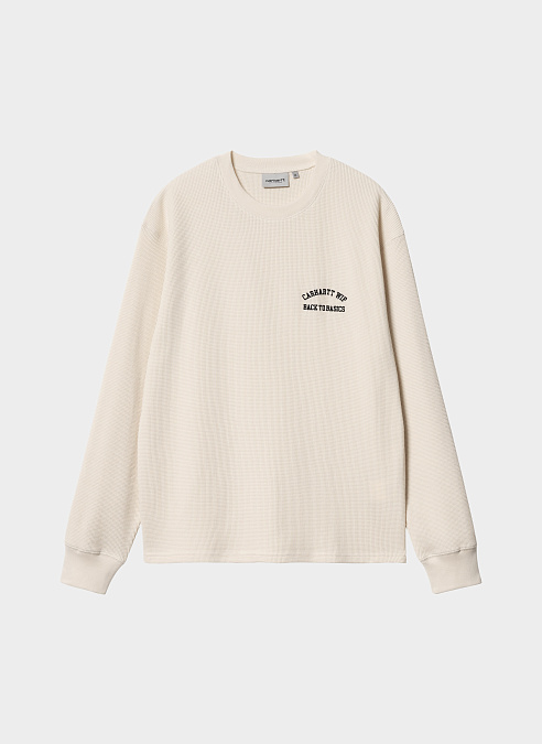 Лонгслив ‘L/S Basics Script T-Shirt’ Natural / Black