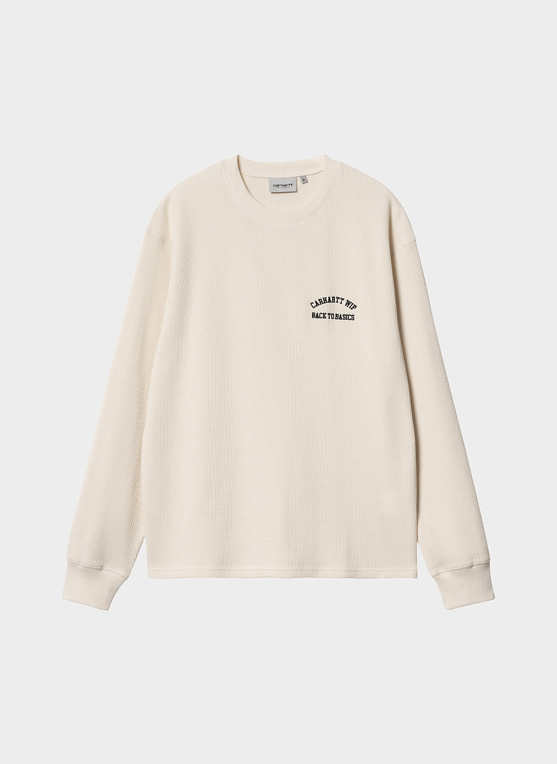 Лонгслив ‘L/S Basics Script T-Shirt’ Natural / Black