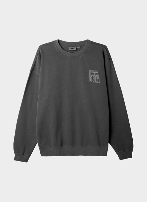 Свитшот ‘PIGMENT OBEY EYES ICON EXTRA HEAVY CREW’ PIGMENT PIRATE BLACK