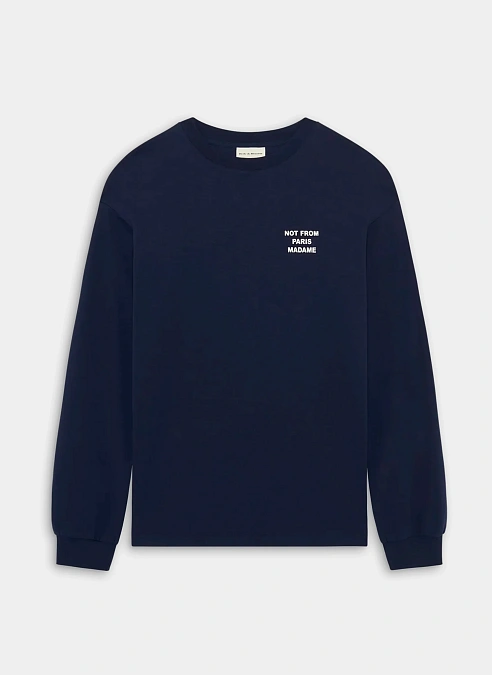 Лонгслив Le Manches Longues Slogan Navy