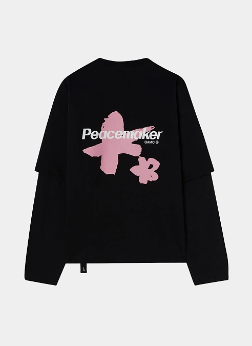 Лонгслив Peacemaker Painted Double Layer Boxy Tshirt Black