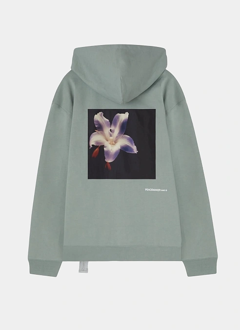 Худи Peacemaker Flower Loose Fit Hoodie Sage Green