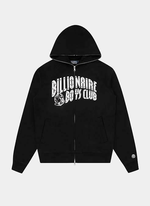 Худи на молнии Arch Logo Full Zip Through Hood Black