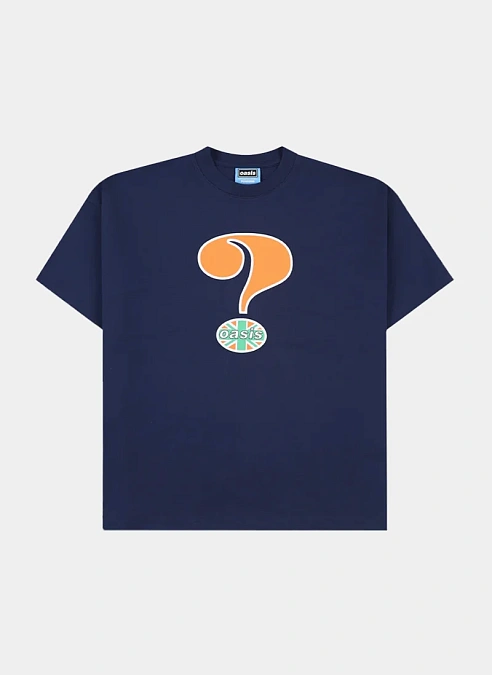 Футболка Pleasures х Oasis Question Mark T-Shirt Navy