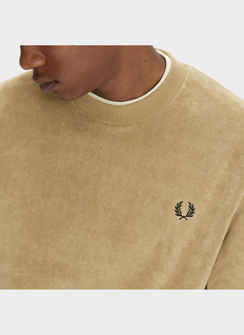 TOWELLING CREW NECK SWEATSHIRT