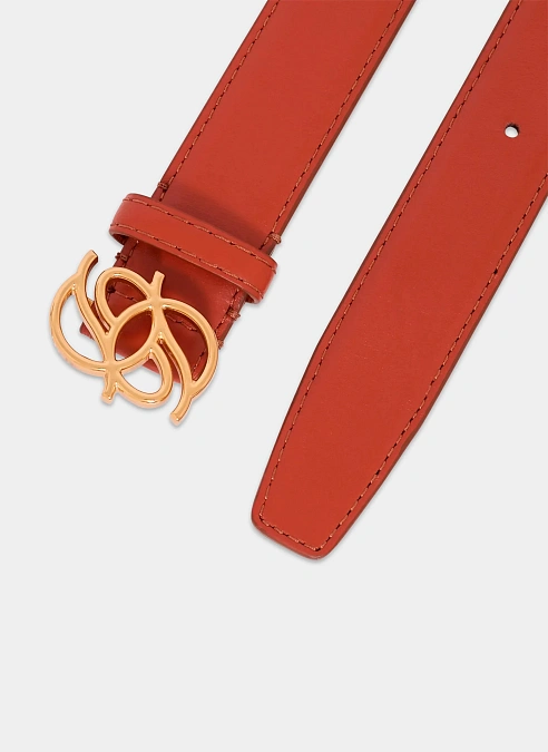 Ремень кожаный La Ceinture Monogramme Brown