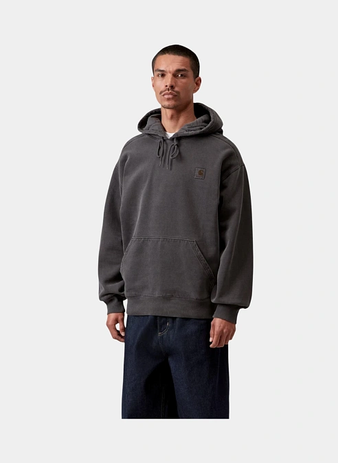 Худи Hooded Nelson Sweat Black (Garment Dyed)