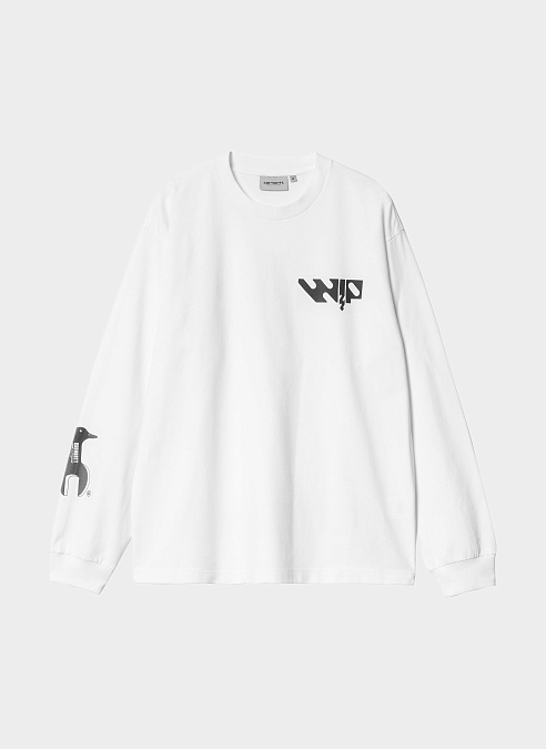 Лонгслив ‘L/S Industry T-Shirt’ White / Black (Garment Dyed)