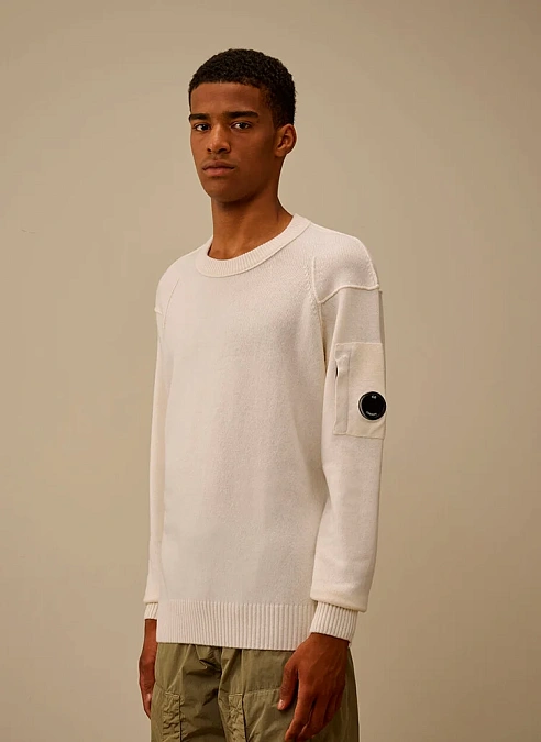 Свитер Lambswool GRS Crewneck Lens Sweater Gauze  White