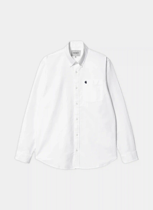 Рубашка L/S C-Logo Shirt White / Dark Navy