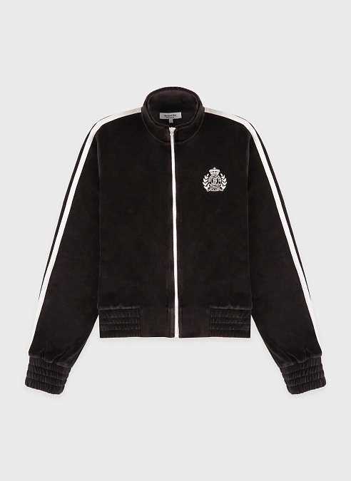 Олимпийка NY Crest Elio Velour Track Jacket Chocolate