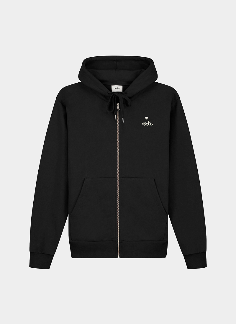 Худи на молнии Heart Zip Hoodie Black