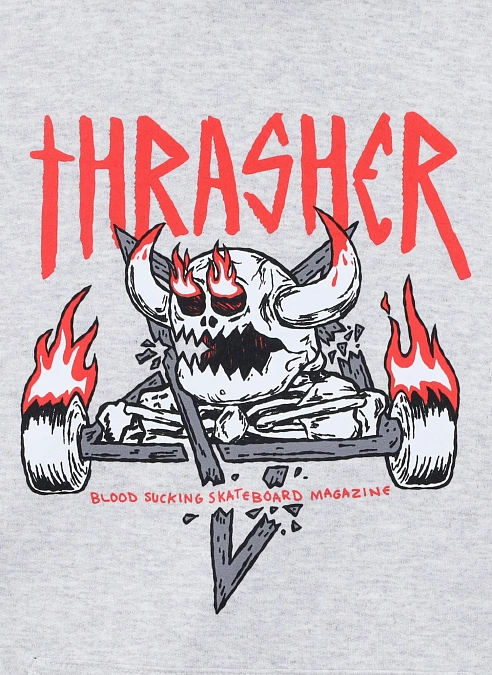 Худи Thr X Toy Machine Monster-Gram Hood Ash Grey