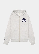 Худи на молнии Heritage Yankees Serif Zip Hoodie Heather Gray