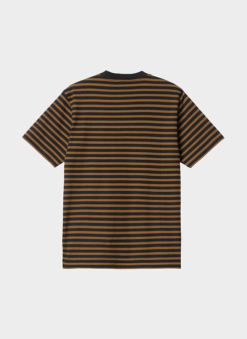 Футболка ‘S/S Seidler Pocket T-Shirt’ Deep H Brown / Black