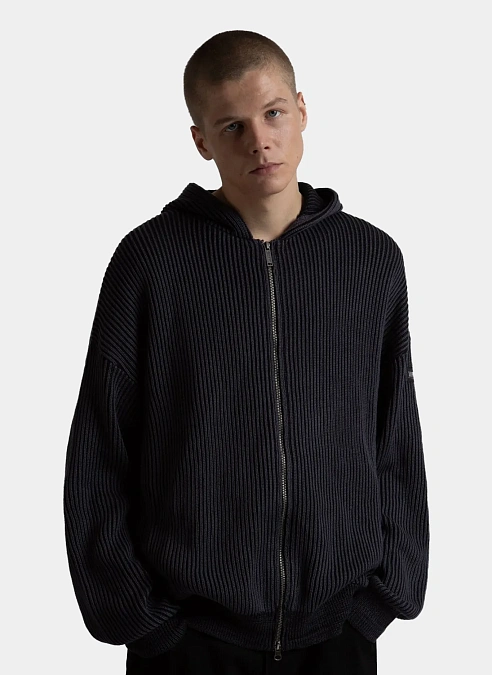 Худи на молнии Pusher Knit Zip Hoodie Black/Charcoal