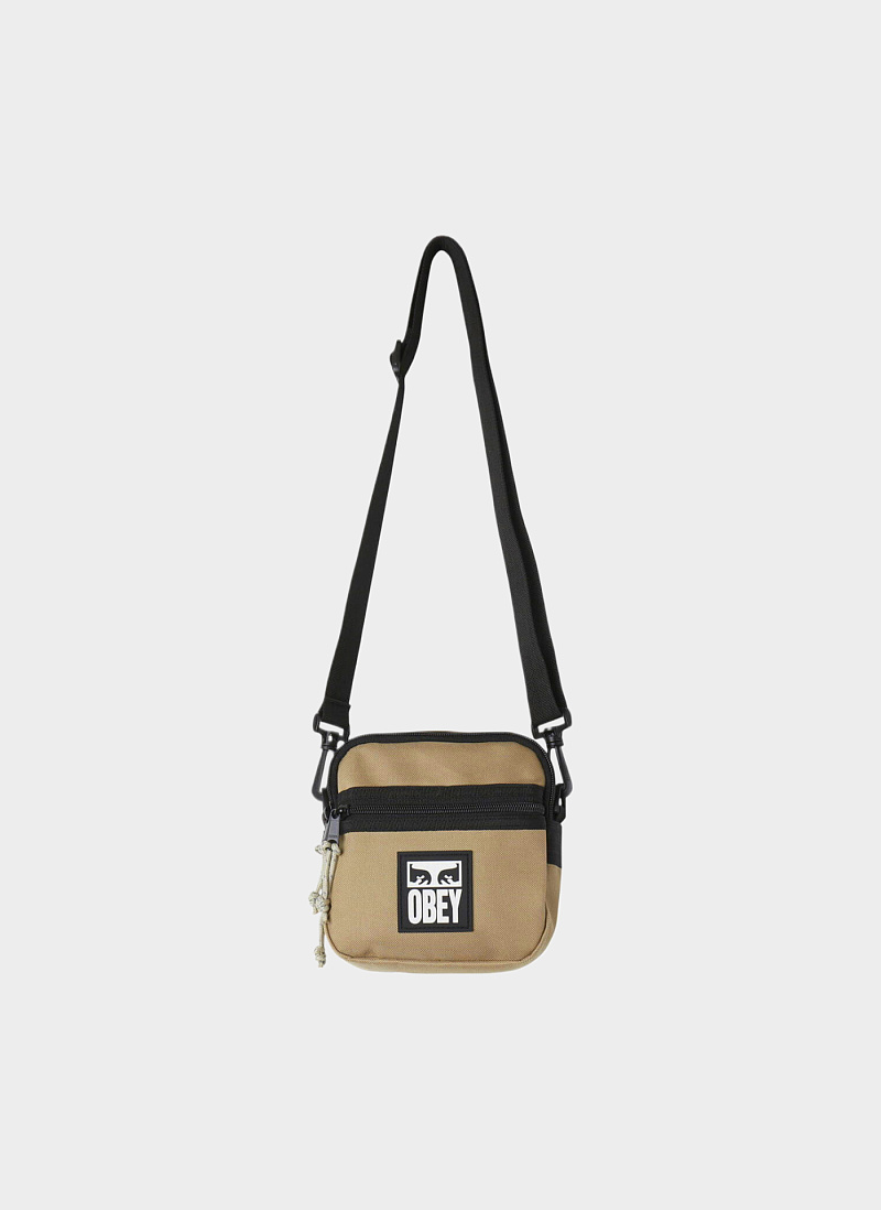 Сумка ‘OBEY SMALL MESSENGER BAG’ CARAMEL BROWN