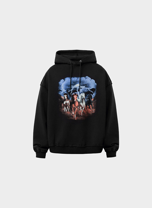 Худи "Horses Heavy Cotton Hoodie"