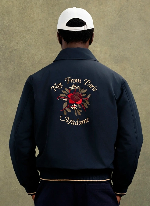 Бомбер Bomber Slogan Rose Navy