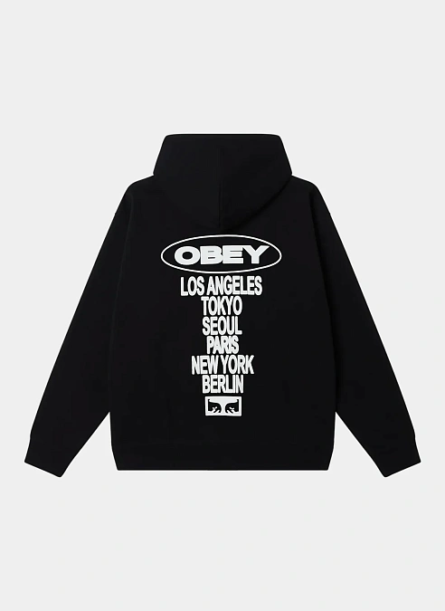 Худи Obey Oval Cities Hood Black
